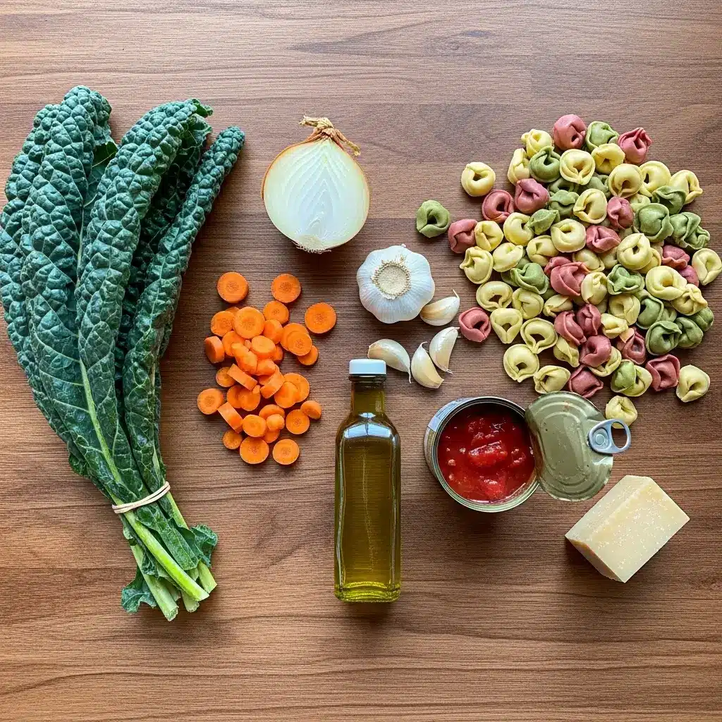 Ingredients for Veggie Tortellini Soup