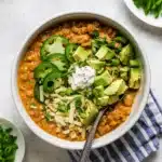 White Bean Turkey Chili creamy comforting bowl