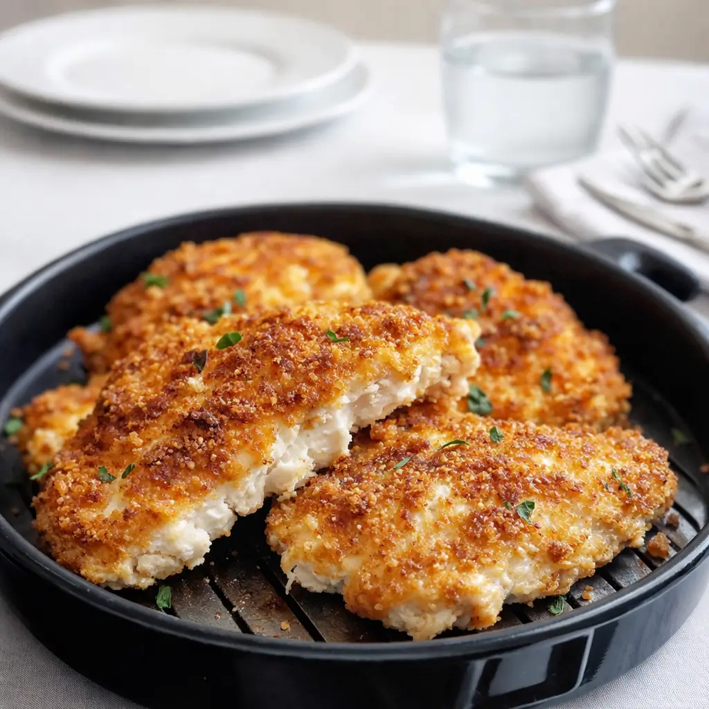 Air Fryer Parmesan Crusted Chicken: Quick, Crispy & Delicious