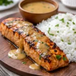Bang Bang Salmon with spicy creamy sauce