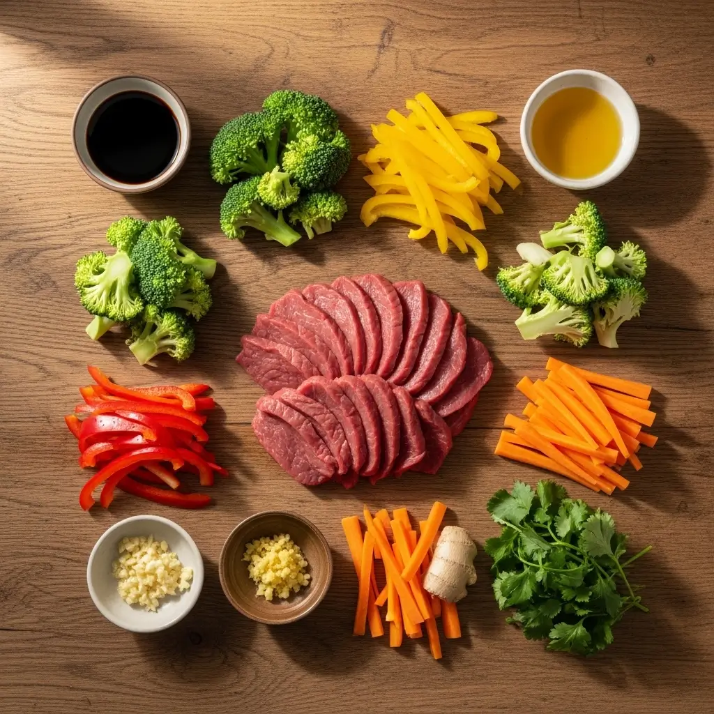 Beef Stir Fry with Vegetables ingredients
