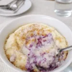 Blueberry Jam Protein Baked Oats fresh from oven