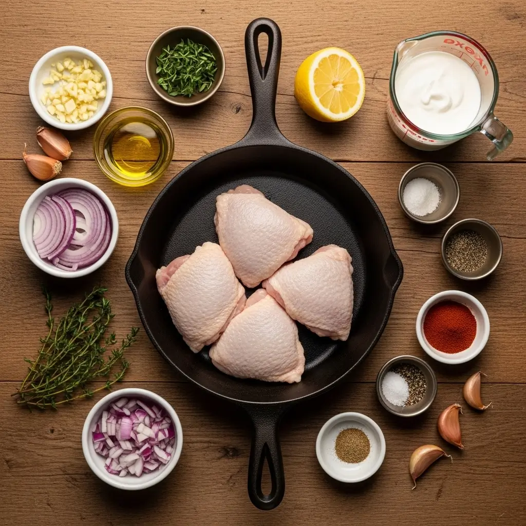 Ingredients for Bobby Flay Chicken Thighs Recipe