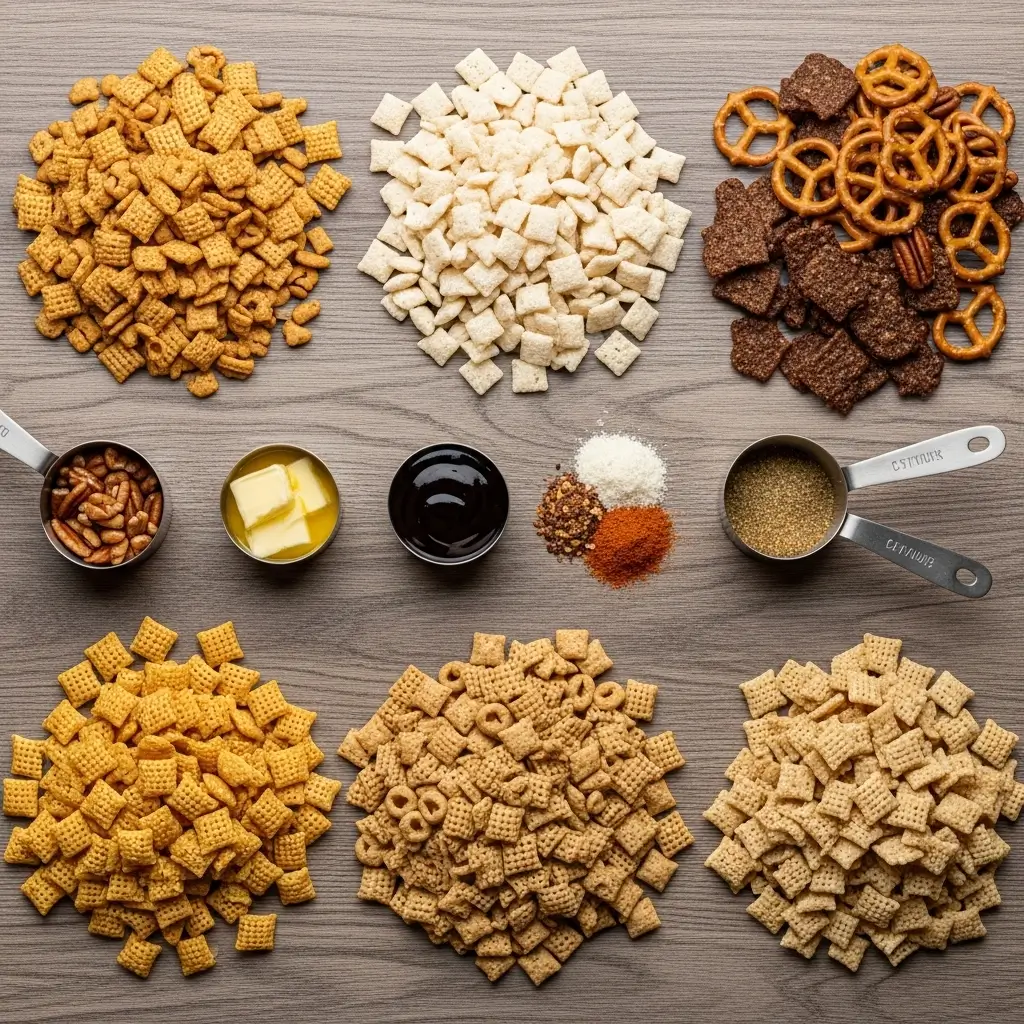 bold-and-buttery-homemade-chex-mix-ingredients