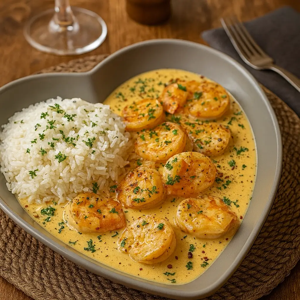 Creamy Garlic Butter Shrimp with Rice – A Quick Comfort Favorite