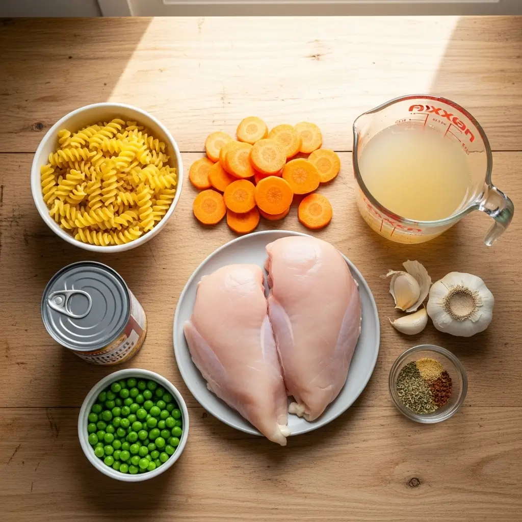 Crockpot Chicken and Noodles Ingredients