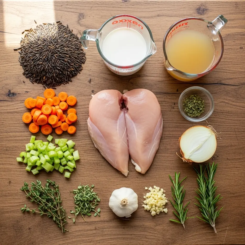 Crockpot Chicken Wild Rice Soup ingredients