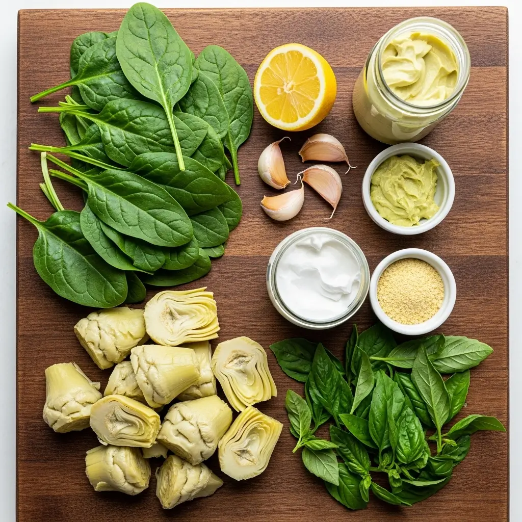 Dairy Free Spinach Artichoke Dip Ingredients