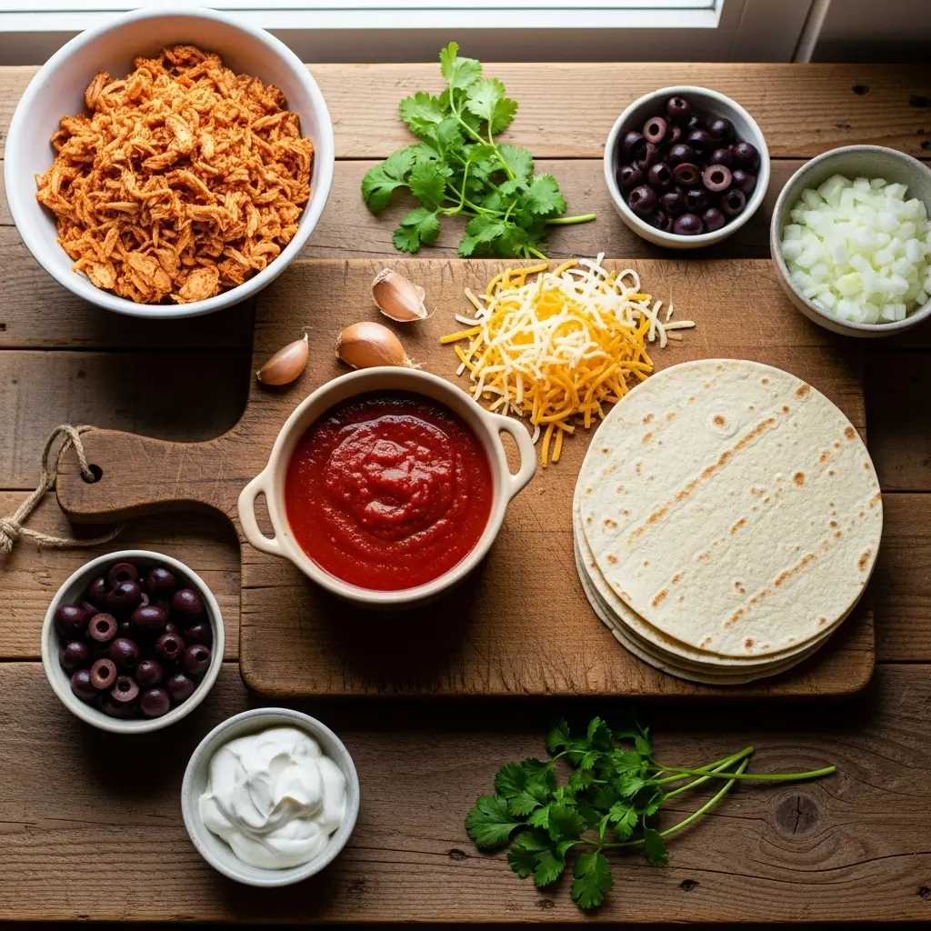 Ingredients for Easy Chicken Enchiladas