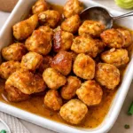 Easy Cowboy Butter Chicken Bites in skillet with cowboy butter sauce