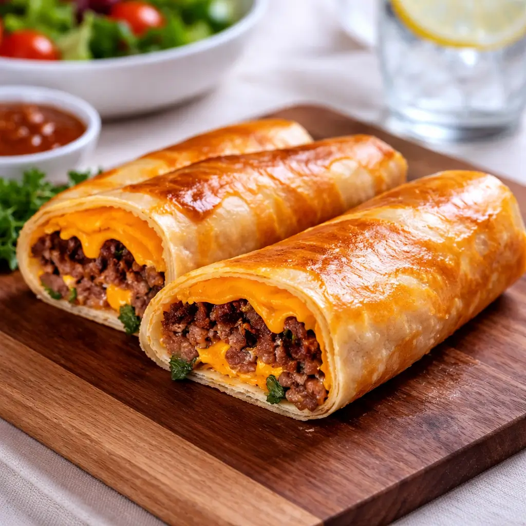 Easy Garlic Butter Beef Cheeseburger Rollups – Quick Dinner Favorite