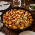 Easy Garlic Parmesan Chicken and Potatoes one-pan dinner