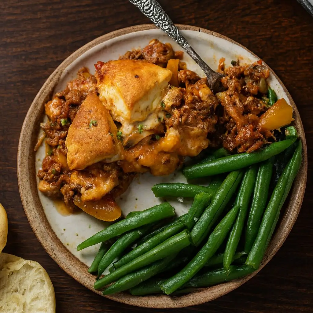 Easy Healthy Sloppy Joe Biscuit Bake – High Protein Family Dinner