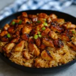 Easy Honey BBQ Chicken Rice one-pan dinner