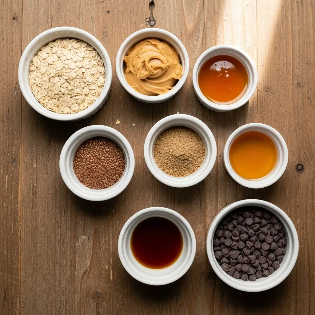 Energy Balls ingredients displayed on table