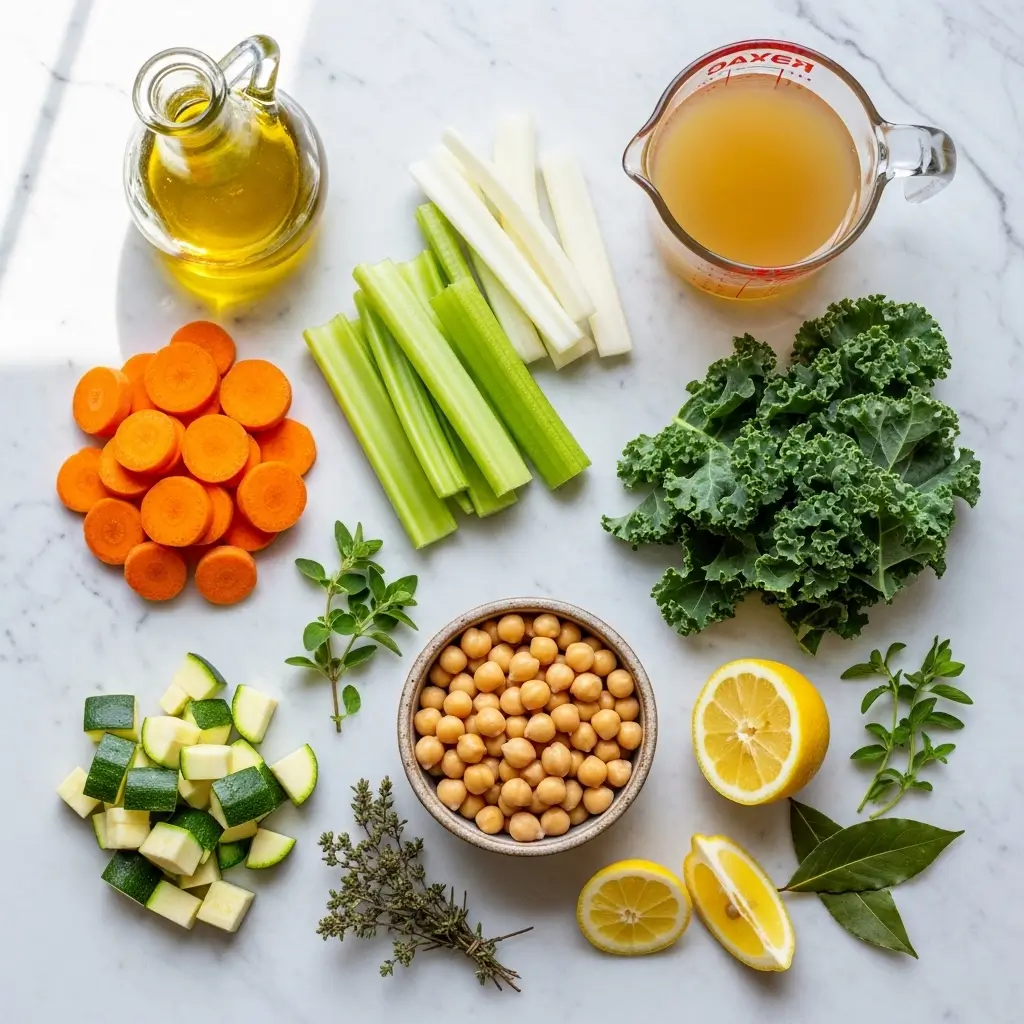Ingredients for Greek Healing Soup
