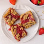 Healthy Oatmeal Strawberry Bars fresh baked