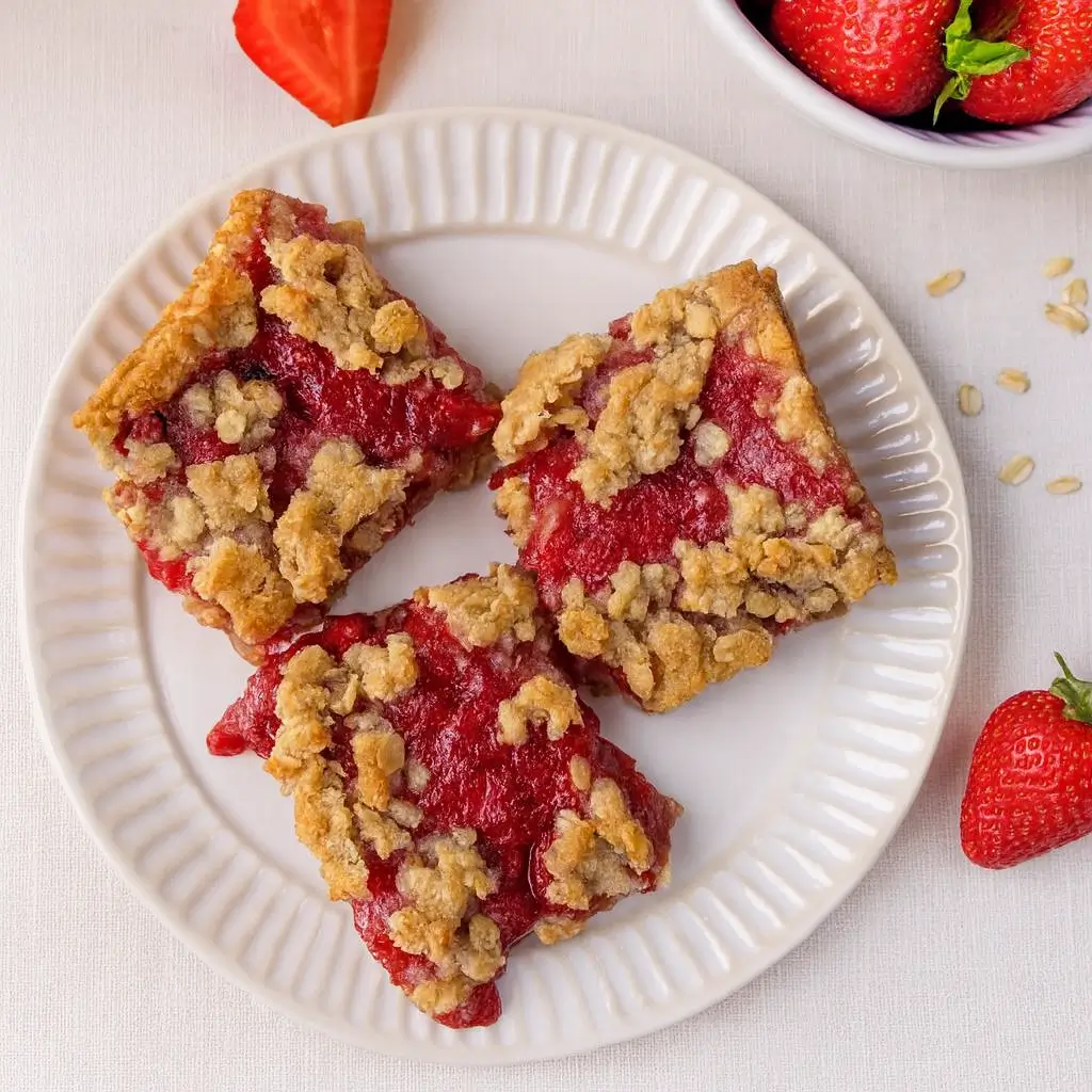 Healthy Oatmeal Strawberry Bars – Easy, Vegan & Delicious