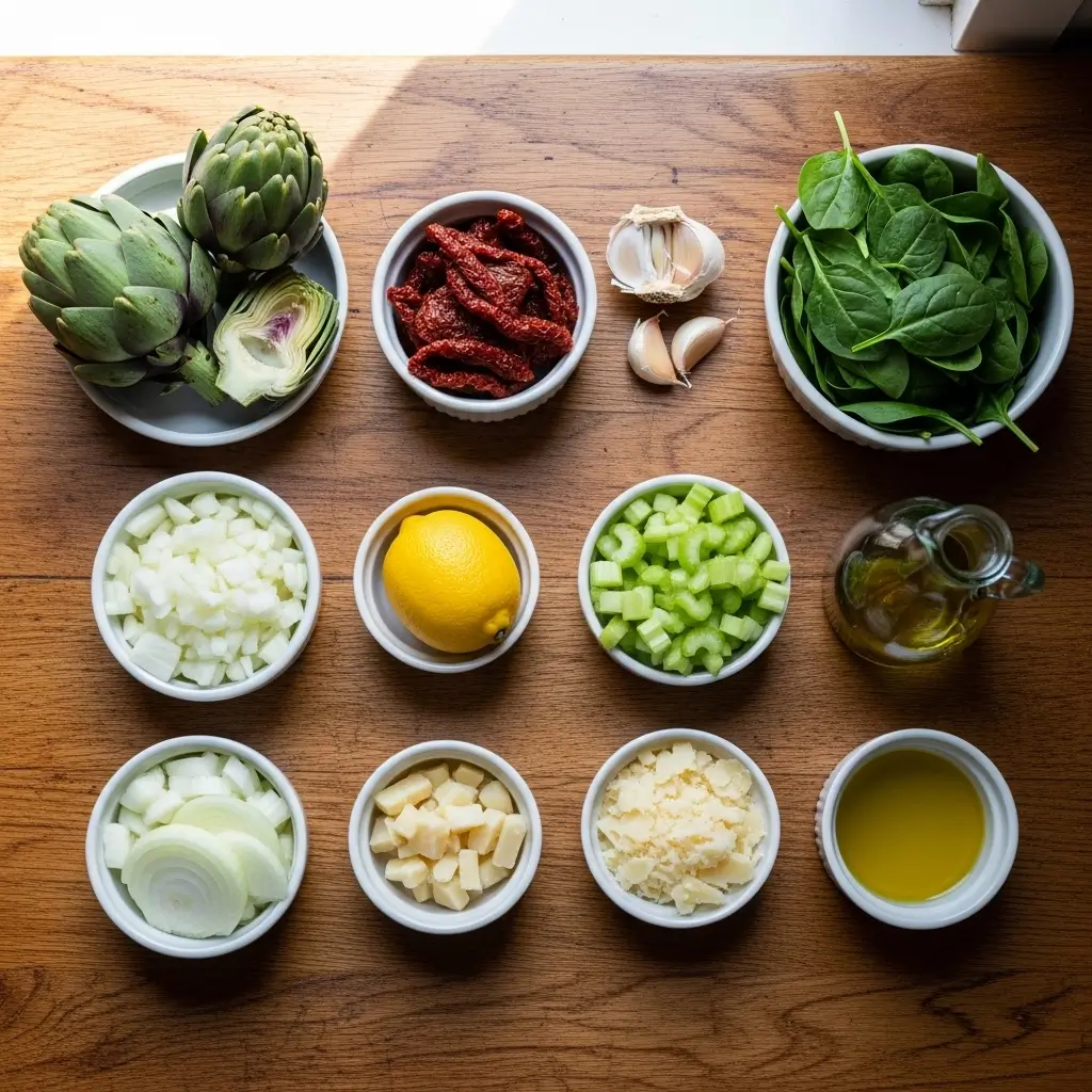 Ingredients for Healthy Tuscan Artichoke Soup