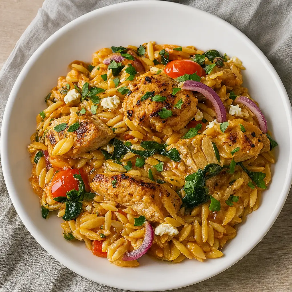 High Protein Chicken Orzo: A Quick and Comforting Skillet Meal