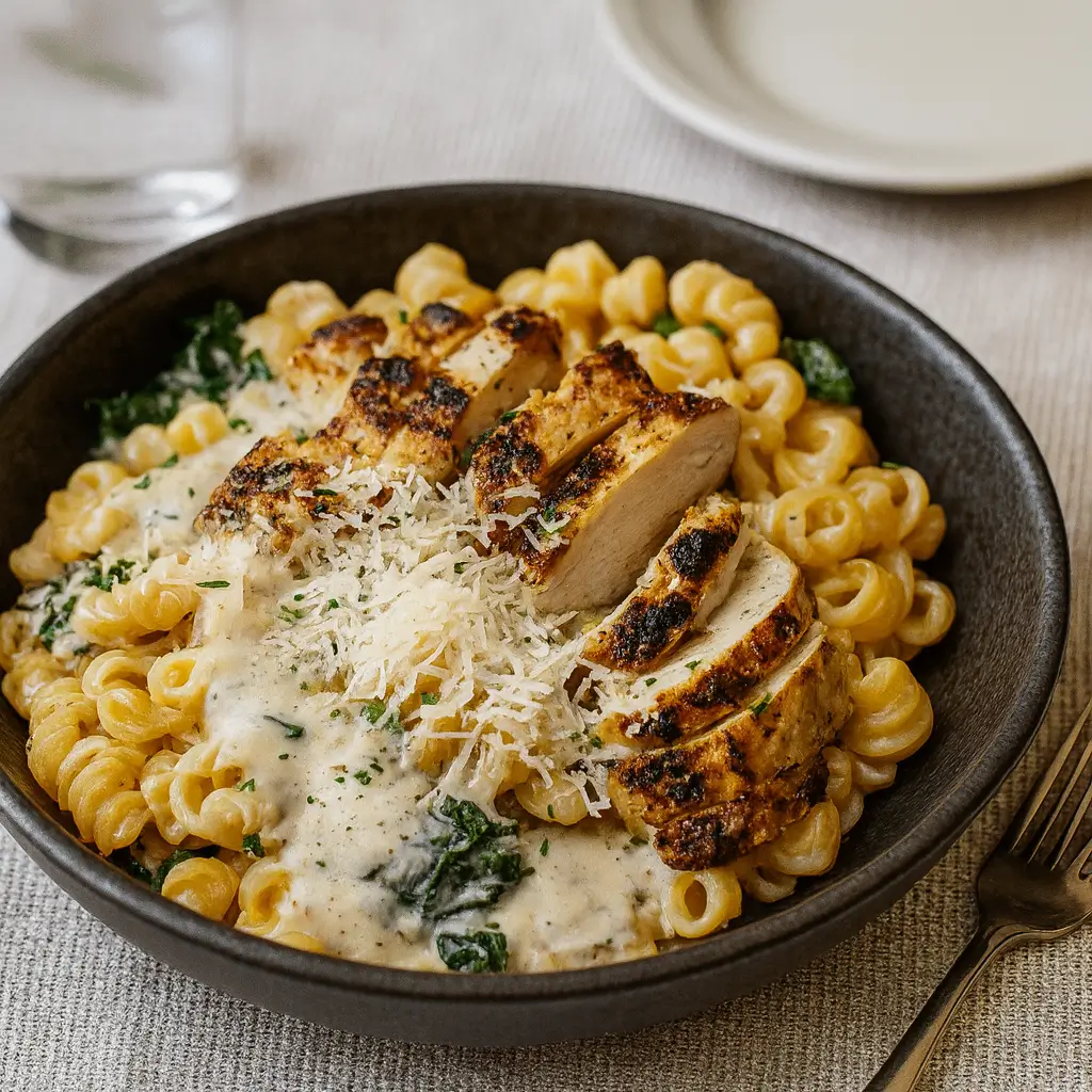 High Protein Garlic Parmesan Pasta Bowls – Quick, Creamy & Delicious