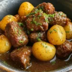 High Protein Slow Cooker Garlic Butter Beef Bites