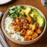 Hot Honey Chicken Bowls sweet and spicy dinner
