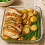 Lemon Garlic Chicken Meal Prep in containers