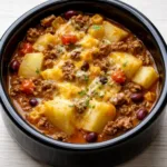 Slow Cooker Cowboy Casserole hearty dinner
