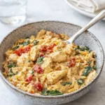slow cooker creamy tuscan chicken orzo