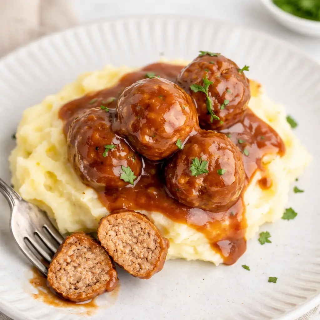 Slow Cooker Salisbury Steak Meatballs: Cozy Family Dinner Magic