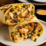 Southwest Chicken Wrap with chipotle crema