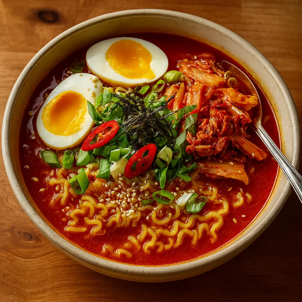 Spicy Kimchi Ramen Bowl – Quick, Fiery & Absolutely Delicious