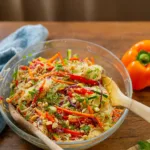 Spring Roll Salad with Spicy Ginger Dressing