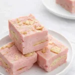 Strawberry Shortcake Fudge layered with wafers