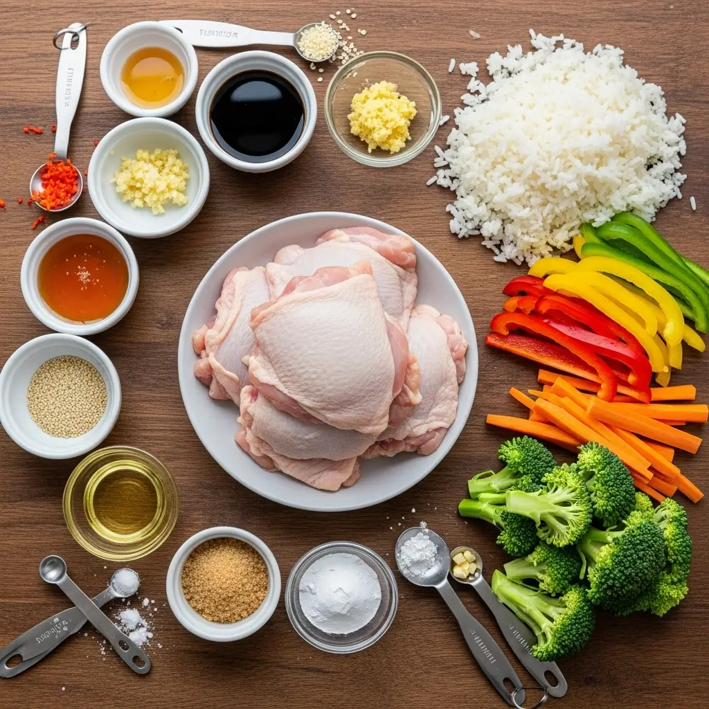 Ingredients for Teriyaki Chicken Bowls