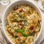 Best Crockpot Marry Me Chicken served in slow cooker