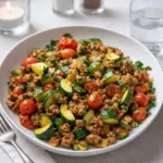 Best Ground Turkey and Zucchini Skillet in Cast Iron Pan