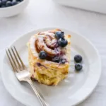 blueberry lemon cinnamon rolls freshly baked