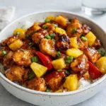 Brown Sugar Pineapple Chicken dinner plate