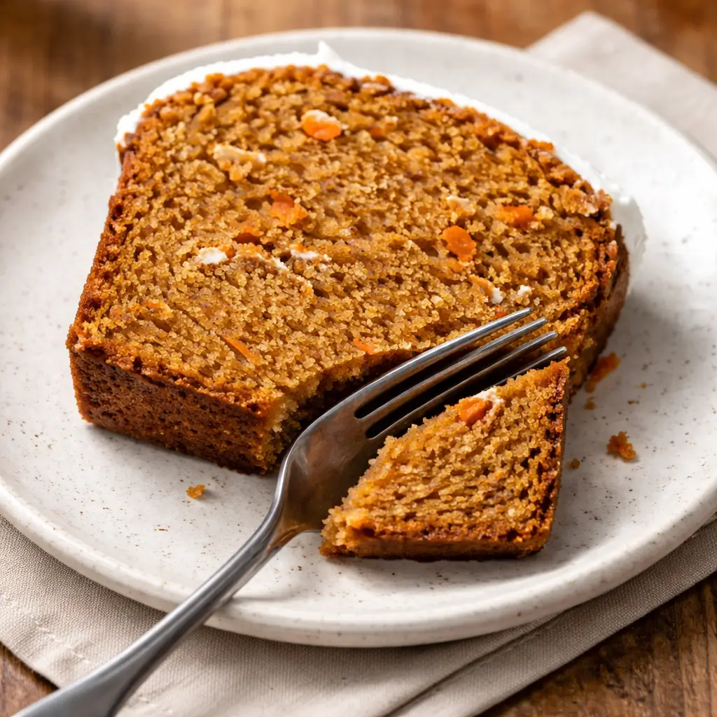 carrot cake loaf with cream cheese glaze