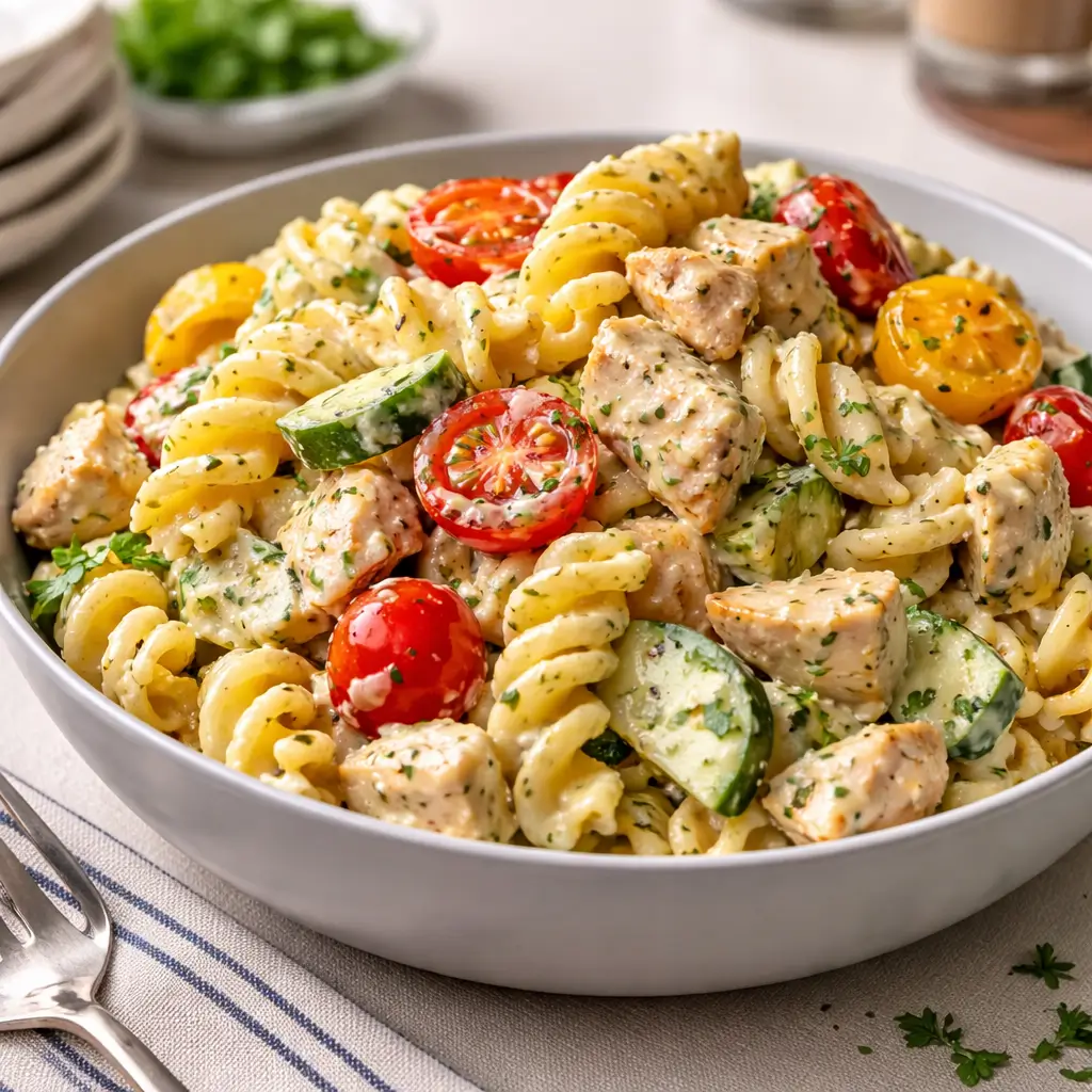 Creamy Ranch Protein Pasta Salad – Quick, Tangy & Delicious