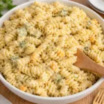 Dill Pickle Pasta Salad in a bowl