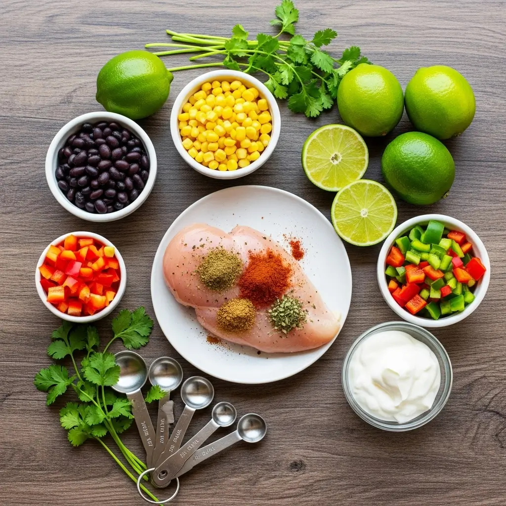 Easy Southwest Chicken Burrito Bowls Ingredients