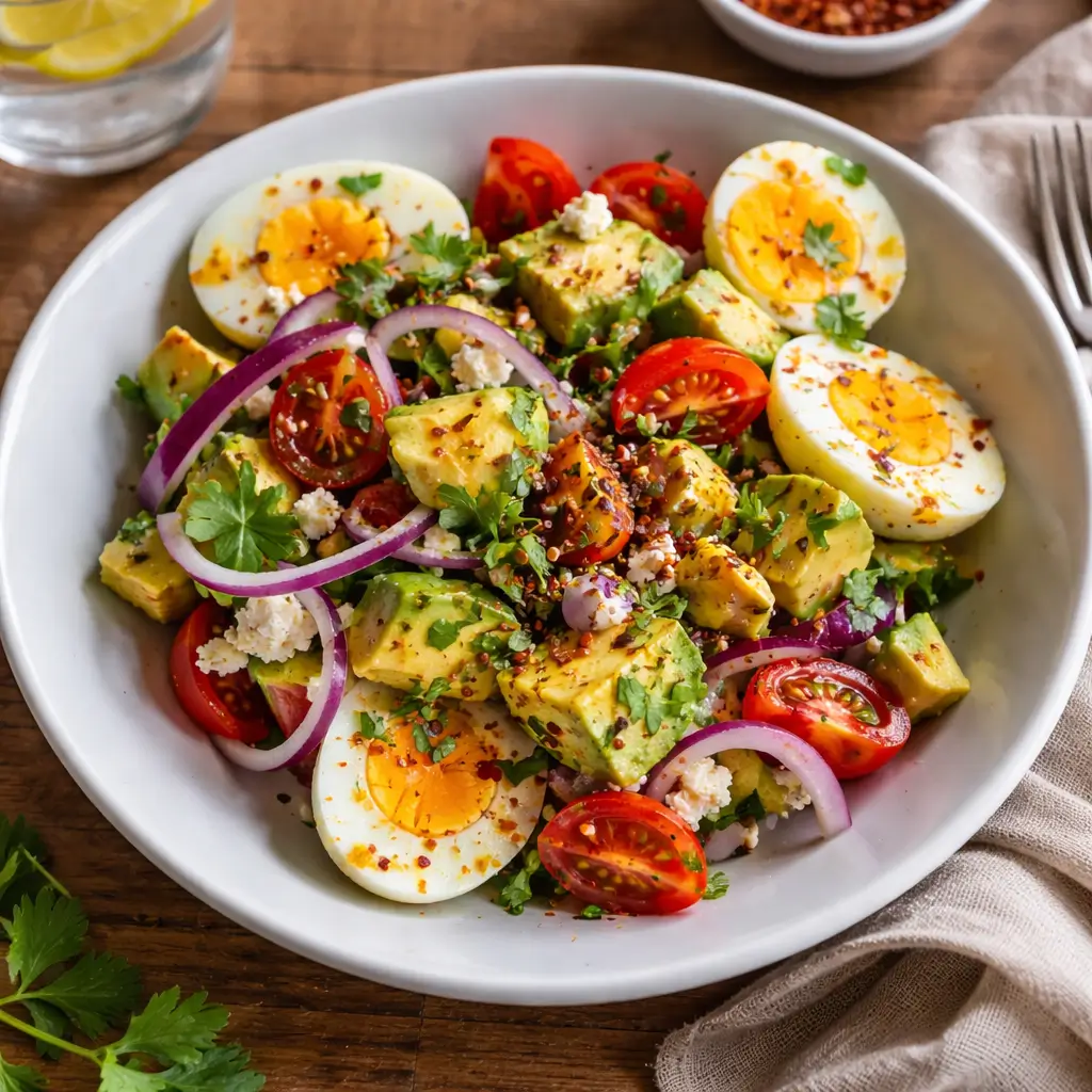 High Protein Workout Egg Avocado Salad – Easy & Powerful 10-Minute Fix