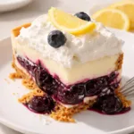 This creamy Lemon Blueberry Delight is the ultimate no-bake summer dessert.