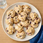 Lemon-Blueberry Muffin Cookies with glaze and blueberries