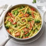Pasta Primavera with fresh vegetables and creamy sauce