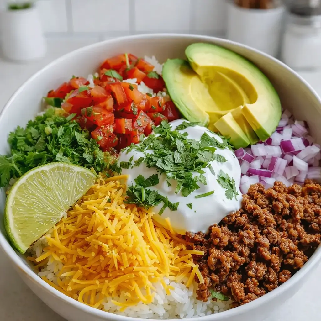 Easy Taco Rice Bowl – Quick & Flavor-Packed Dinner