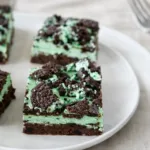 Triple Layer Fudgy Mint Oreo Brownies
